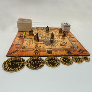 Potter <strong>Monopoly</strong> Wooden Game Board <strong>Travel</strong> Multiplayer Board Game - Product Image 2