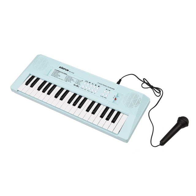 Electronic Piano with Mini Keyboard 37-Key Electronic Keyboard Piano Children' s Piano Blue