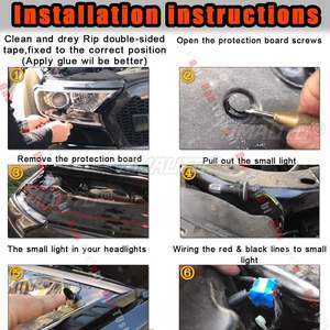 3 styles de coques de phares avant à 2 LED pour FORD RANGER T6 WILDTRAK 2015 2016 2017 2018, caches de lampe en ABS - Product Image 6