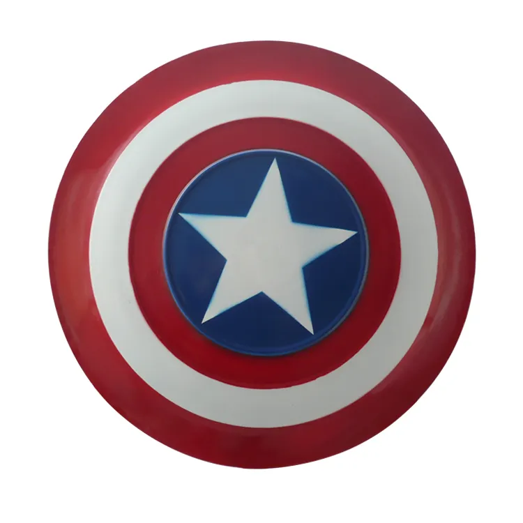 Captain America Shield Full Metal Handheld Movie Edition Bar Creative Soft Wall Decoration Pendant Aluminum America Mens Props Adult Cosplay Shield 