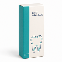 Cartons pliables personnalisés écologiques et recyclables avec fermeture à languette, finition mate/brillante, impression offset pour l'emballage de produits de soins bucco-dentaires en détail
