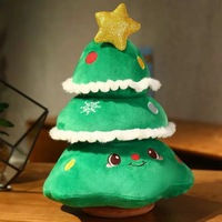 Jouets en peluche, oreillers et figurines de Noël : Père Noël, Capybara, Ours, avec sac à fruits de la paix, super doux, en maille lavée, boîte mystère amusante