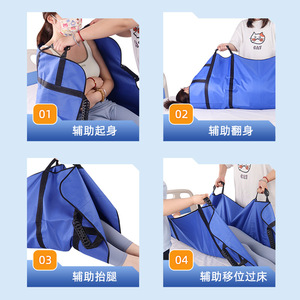 Soft Stretcher For Patient <b>Transport</b> And Repositioning 120cm X 100cm Blue Rehabilitation Equipment For Disabled Or Elderly - Product Image 2