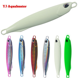 Señuelo de pesca luminoso de metal de 60g para pesca de lubina, cebo de fondo para jigging lento. - Product Image 5