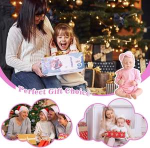 Muñecas Bebé <span class=keywords><strong>Reborn</strong></span> Realistas de 18 Pulgadas Para Niños de 3+ Años, Recién Nacido Realista Durmiendo con Chupete Magnético y Biberón - Product Image 6