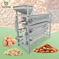 Usine de traitement du lait, concasseur de coques, décortiqueuse industrielle d'amandes, machine de séparation par tamis et éplucheuse pour arachides