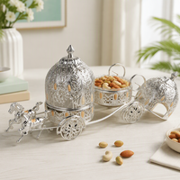 Corbeille à fruits secs antique en argent allemand, motif cheval, style Gharry, pour panier de mariage