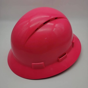 الوردي الصناعية العمل البناء النساء خوذة أمان كامل حافة منفس pe الصلب قبعة مع ansi - Product Image 4