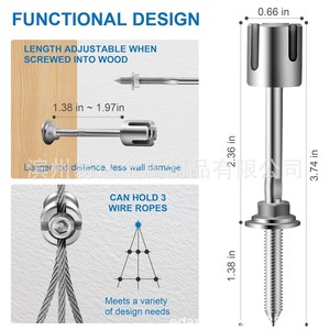 Eda Stainless Steel Cable 1mm Heavy Duty Trellis <b>Wire</b> For Garden <b>Netting</b> - Product Image 3