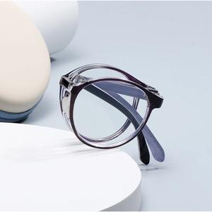 Nouvelles lunettes de lecture pliables légères pour femmes, monture PC, verres en résine, protection contre la lumière bleue, style rond 305 - Product Image 3