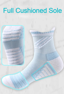 नए अनुकूलित सांस लेने योग्य टेरी एकमात्र चल रहे मोजे सभी सीज़न कसरत मोजे कुशिंग समर्थन टखने खेल मोजे - Product Image 6