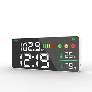 Sıcak satış duvara monte ses seviyesi ölçer 30-130130aralığı ile büyük LED ekran saat gürültü ölçüm cihazı