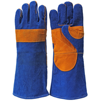Gants de soudage pour soudeur Stick/Mig, 16 pouces, gants de feu pour cheminée, gants de jardin en cuir anti-épine/morsure, XL