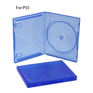 Boîte de rangement pour <span class=keywords><strong>CD</strong></span> pour PS5 PS4, boîte transparente en PP bleue, support de jeu DVD, organisateur, étui de transport pour <span class=keywords><strong>Sony</strong></span> PS4 PS5 <span class=keywords><strong>CD</strong></span> DVD - Product Image 1