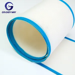 Food Grade Polyester Linear Screen Cloth Conveyor Belts Dry Plain Weave Fabric Square Mesh Belt For Filter Mesh