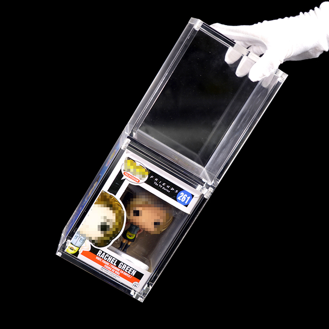 4 Inch Transparent Magnetic Acrylic Storage Boxes UV Resistant Fun Ko Pop Box Protector Case Plastic Protection Shield