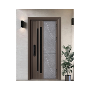 Cửa trước bằng thép không gỉ chống trộm hiện đại cho biệt thự an ninh đa khóa với thiết kế bề mặt hoàn thiện mở thủ công - Product Image 1