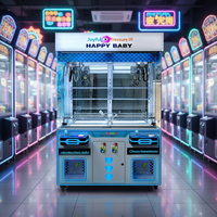 Équipement de divertissement d'arcade : Machine à grue attrape-poupées à deux joueurs, jeu à prix Happy Baby 3