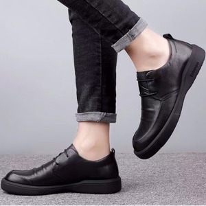 Chaussures en cuir pour hommes personnalisées, tendance printemps-automne, polyvalentes, plates, confortables, décontractées, pour un usage quotidien - Product Image 3