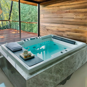 Bañera de Hidromasaje Portátil de Lujo <span class=keywords><strong>para</strong></span> 2 Personas, Diseño Rectangular Moderno, con Jets de Masaje Integrados <span class=keywords><strong>para</strong></span> <span class=keywords><strong>Parejas</strong></span> (Apta <span class=keywords><strong>para</strong></span> Apartamentos) - Product Image 4