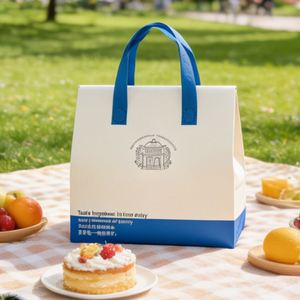 Sac isotherme non tissé en gros avec logo personnalisé, sac fourre-tout en aluminium pour déjeuner, pique-nique, desserts, boîte à lunch - Product Image 3