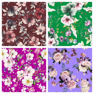 100% Polyester đào Đồng bằng kỹ thuật số in thực vật kết cấu Crepe kain koshibo vải - Product Image 1