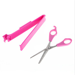 Juego de tijeras para recortar el cabello con tijeras de entresacar para flequillo, herramientas de peluquería, punta roma de acero inoxidable, mango largo - Product Image 2