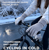Gants d'hiver tricotés personnalisés avec logo, écran tactile, doublure polaire épaisse, sensation cachemire, pour femmes