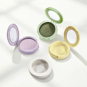 Recycled Plastic Blush Packaging Single Color Eye Shadow Case Custom Logo Blush Container