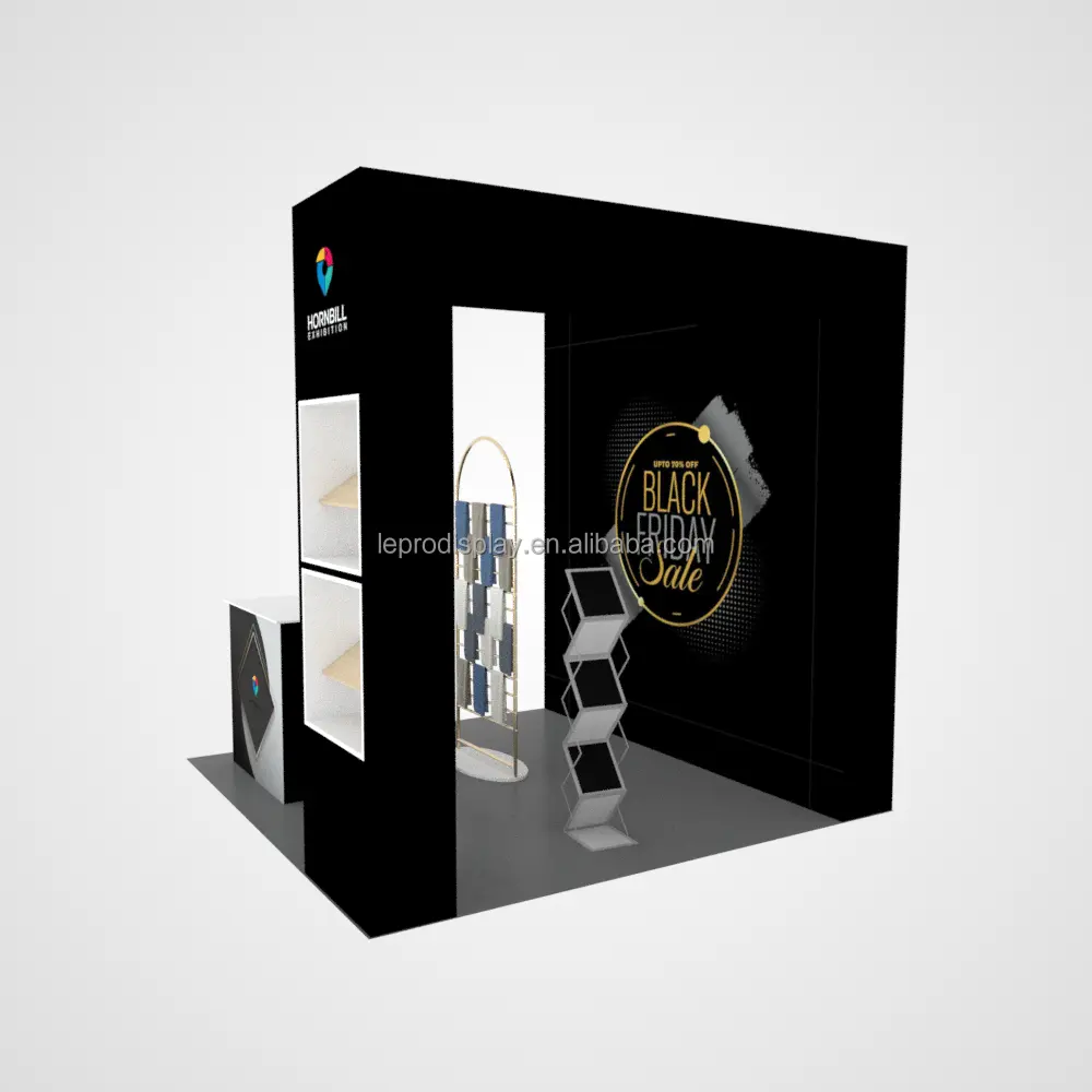 مخصص 10 * 10FT SEG المنبثقة المعرض التجاري الصالة عرض نموذجي معدات الصالة المعرض للتجارة المعرض