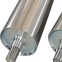 Rouleau en acier inoxydable sur mesure pour système de convoyeur à bande PVC, entraîné par courroie