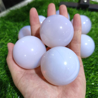 Esfera de cristal artesanal, esfera rosa de cura para decoração de casa