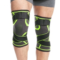 3D Nylon Spandex Elastic Knit Compression Knies tütze Stütz hülse mit verstellbarem Verband