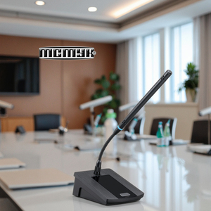 Microphone Col de Cygne Cardioïde Filaire 48V avec Connecteur XLR en Métal et Plastique pour Conférence, Réduction du Bruit, Discours de Bureau et Diffusion de Nouvelles - Product Image 6