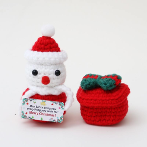 Custom Cotton Crochet <b>Dolls</b> Santa Snowman Reindeer Carton Theme <b>Handmade</b> Holiday Toys for Kids Ages 4-12+ Personalized Gifts - Product Image 2