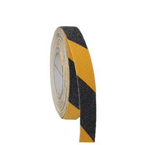 Nastro Antiscivolo Nero e Giallo per Gradini 19 mm x 18 m, Rotolo Adesivo per Pavimenti di Sicurezza - Product Image 1