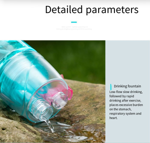Bouteille d'eau pulvérisatrice 600/400 ml, gourde de <span class=keywords><strong>sport</strong></span> d'été, gobelet portable, vaisselle de plein air, bouteille de vélo d'escalade avec paille - Product Image 3