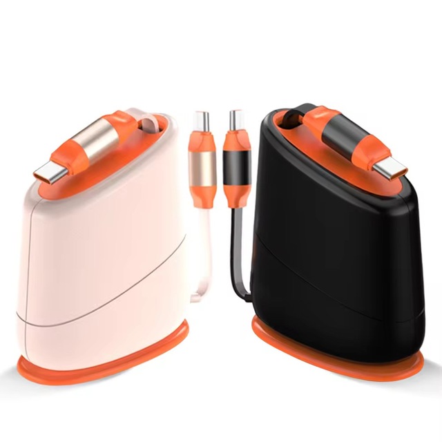 Single Pull 100W USB Type C Cable Desktop Retractable PD60W Type C to Type C Fast Charging Data Cord for Mobile Phone