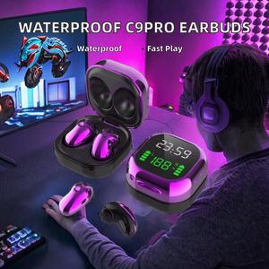 หูฟังเกมมิ่งกันน้ำ <span class=keywords><strong>C9pro</strong></span> ราคาส่งจากโรงงาน พร้อมจอแสดงผลดิจิตอล 5.3  แบบเชื่อมต่อ Type-C  ระบบสัมผัส - Product Image 2