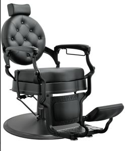 AY Retro Black Tufted Barber <b>Chair</b> - Hydraulic Adjustable Men's Barbershop <b>Chair</b> for Fade & Pompadour - Product Image 1