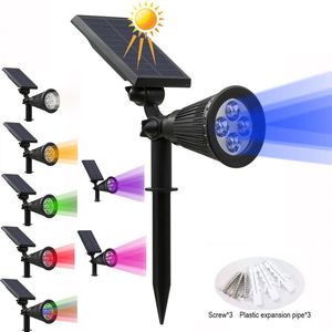Projecteur <span class=keywords><strong>solaire</strong></span> 7 LED étanche IP65/IP67 avec piquet de sol, panneau <span class=keywords><strong>solaire</strong></span>/batterie/LED DC <span class=keywords><strong>pour</strong></span> jardin, arbre, allée, aménagement paysager - Product Image 1