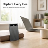 Nouveau style 2026 : Stylo enregistreur vocal numérique intelligent Hi-Fi IA avec connecteur USB, en alliage d'aluminium, MP3, enregistrement longue durée
