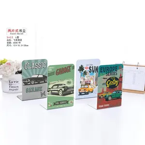 Luxe Boekensteunen Metalen Custom Boek Stand L-Vormige Decoratieve Desktop Boek Houder Print Boekensteun Voor Kids