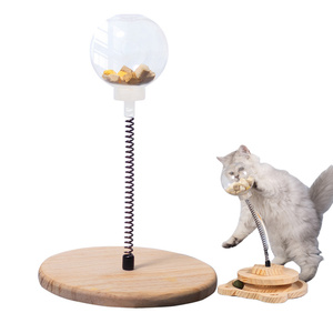 Hot Selling <strong>Funny</strong> Roller Pet <strong>Cat</strong> Toy Interactive Turntable Kitten Toy Spring-Loaded Leaky Food <strong>Cat</strong> Toy - Product Image 1