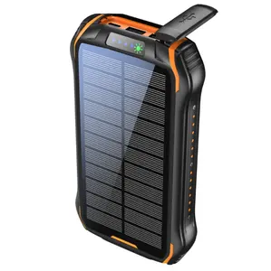 25000毫安时便携式10w快速充电太阳能电源强发光二极管灯，带磁性功能，适用于户外聚合物电池