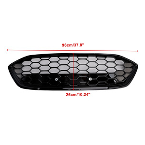 Pour <span class=keywords><strong>Ford</strong></span> <span class=keywords><strong>Focus</strong></span> MK4 2018-2021 Style ST Grille de pare-chocs avant en maille noire brillante - Product Image 2