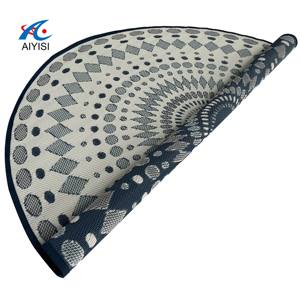 מחצלת פיקניק עגולה עשויה פוליפרופילן קלוע, עמידה למים, ניתנת לכביסה, לשימוש חיצוני, קמפינג, פטיו וגינה, שטיח קש PP - Product Image 4