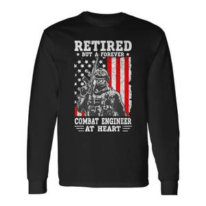Camiseta de manga larga para hombre, diseño de bandera estadounidense, orgullo militar, cuello redondo de algodón, informal, para todas las estaciones - Product Image 1