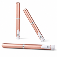Stylo en acier inoxydable avec flacon en verre transparent, logo personnalisé, texture sablée