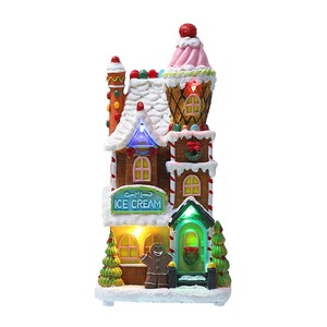 <span class=keywords><strong>Casetta</strong></span> di natale con decorazione in resina leggera decorazione in resina ornamento artigianale decorazione regalo di marzapane casa - Product Image 1